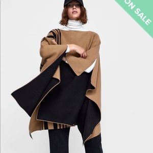 Zara Striped Knit Cape
